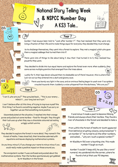 National Story Telling Week and NSPCC Number Day - Challenge set!